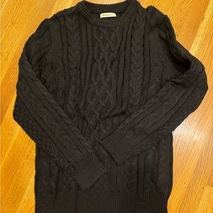 Men’s 100% Wool Cable Knit Sweater